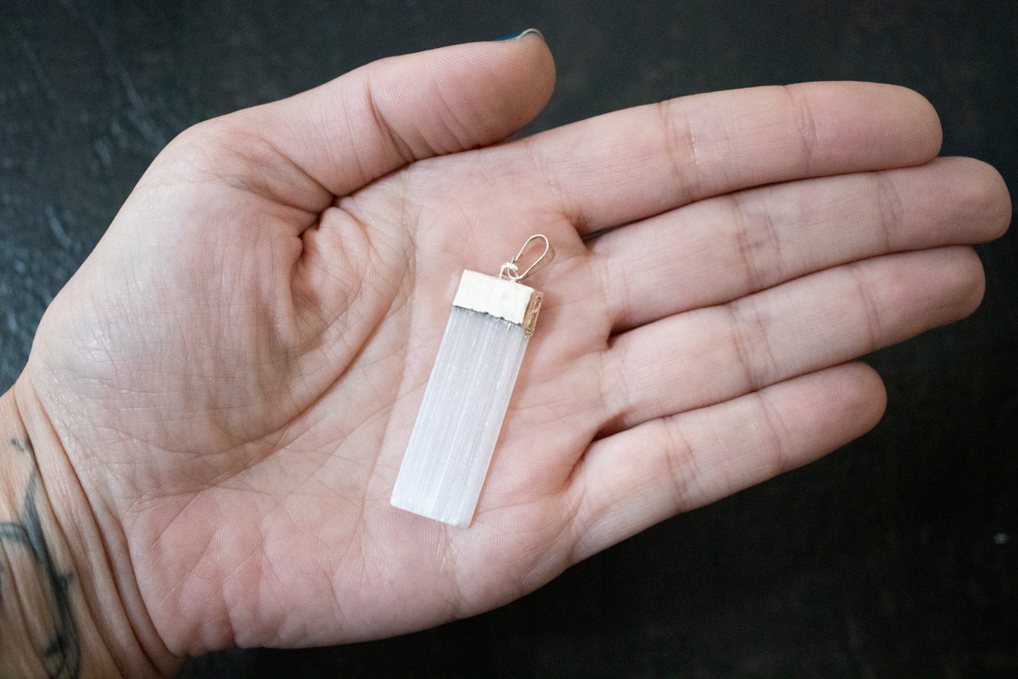 Ciondolo di Selenite - barra grezza