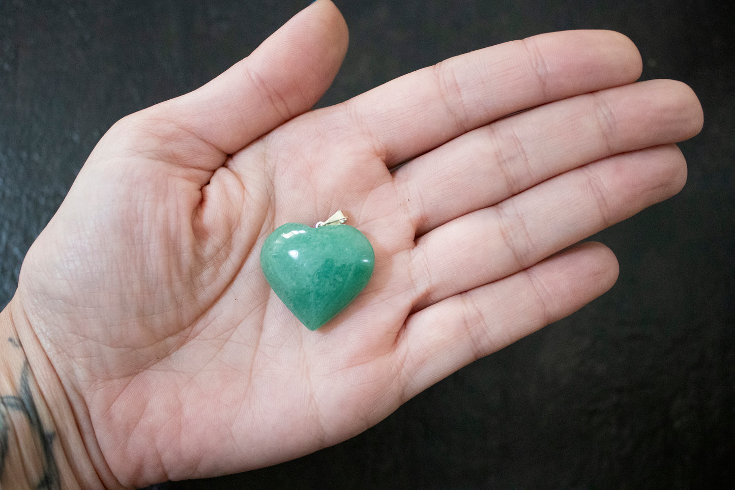 Ciondolo di Avventurina Verde - cuore